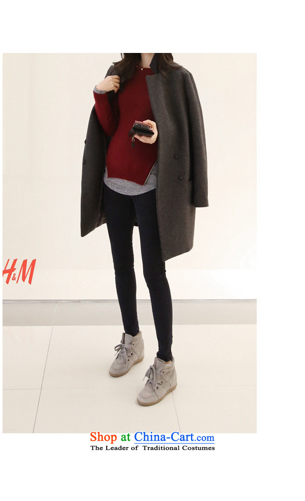 La4 for the autumn of 2015, New cocoon-minimalist suits the cotton long coat young daughter thick jacket cashmere gray S-advanced custom image, prices, brand platters! The elections are supplied in the national character of distribution, so action, buy now enjoy more preferential! As soon as possible.