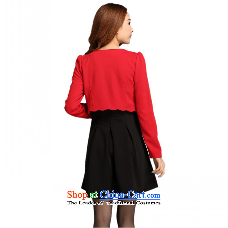 C.o.d. thick people xl women's dresses Red Shawl two kits stylish tank top forming the skirt OL commuter video thin lady skirt vocational skirts black dress XXL about 140-155, Hazel (QIANYAZI constitution) , , , shopping on the Internet