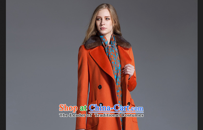 Thus Chu YFL headquarters women 2015 new autumn and winter coats female Autumn and Winter Sweater,high-end woolen coat, Water Sable Hair collar windbreaker gross coats orange? M picture, prices, brand platters! The elections are supplied in the national character of distribution, so action, buy now enjoy more preferential! As soon as possible.