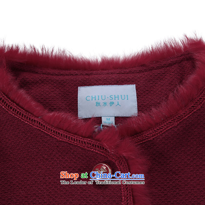 Chaplain who fall inside the new women's rabbit hair stitching solid color jacket coat gross Sau San? 133E3120012 rusty red 170/XL, chaplain who has been pressed shopping on the Internet