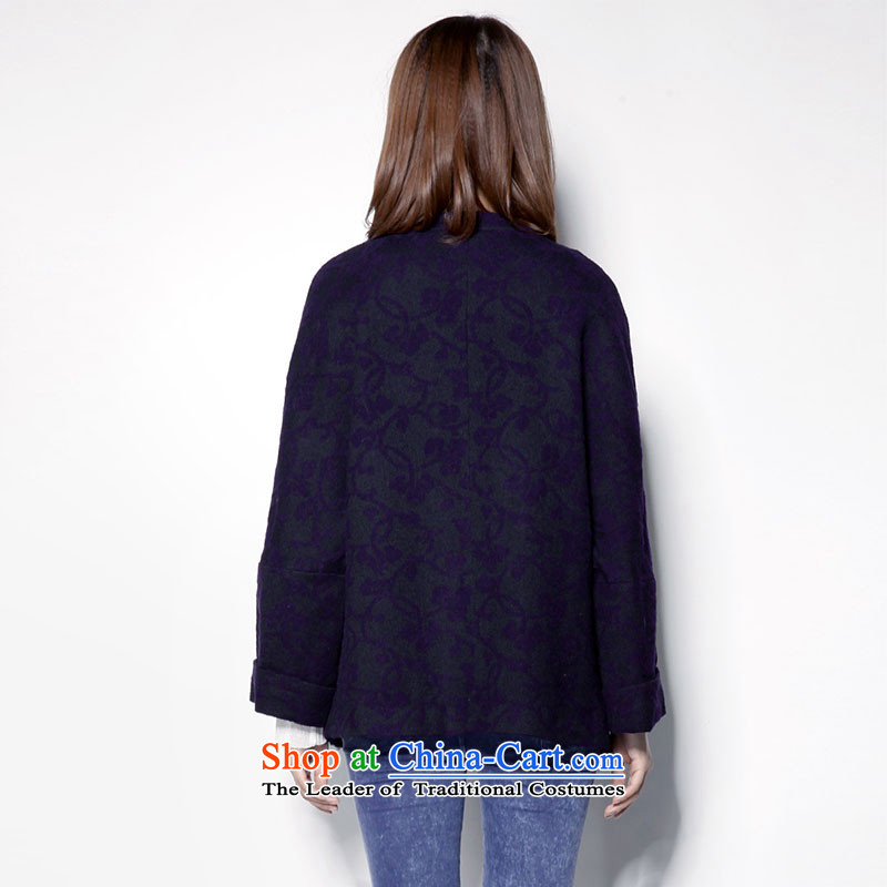 M 8N female wool jacquard retro elegant black overcoat s,miccbeirn,,, shopping on the Internet