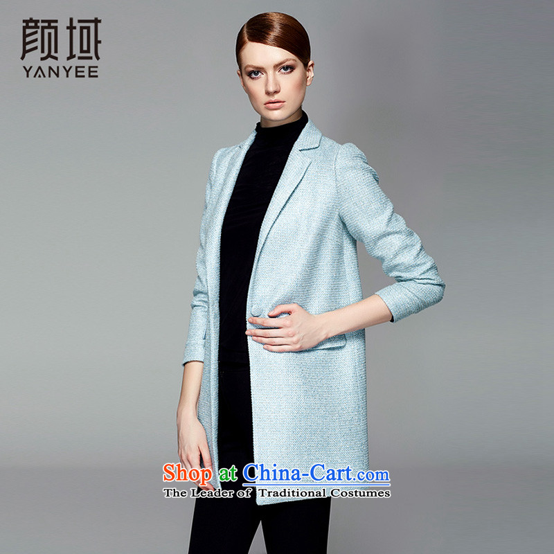 Mr NGAN domain 2015 autumn and winter new women's suits for long a wool coat-know what gross jacket 04W4496 Sau San blue L/40, Ngan domain (YANYEE) , , , shopping on the Internet