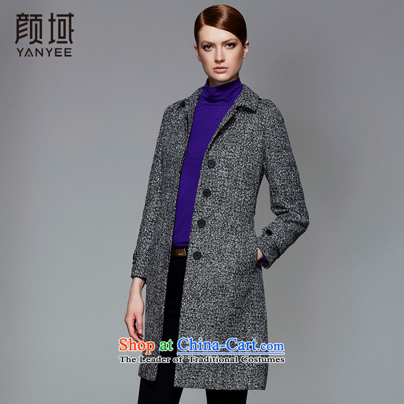 Mr NGAN domain 2015 autumn and winter new long-sleeved blouses and H-long a wool coat jacket 04W4493 Sau San Mao gray M_38?
