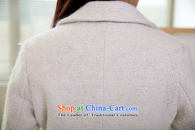 Beautiful Spring and Autumn 2015 load believers, double-medium to long term, woolen coat Gross Gross Jacket coat??, wool coat jacket female female m White S picture, prices, brand platters! The elections are supplied in the national character of distribution, so action, buy now enjoy more preferential! As soon as possible.