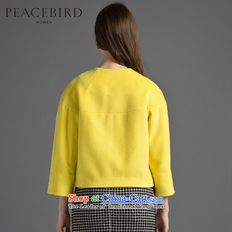 [ New shining peacebird Women's Health 2014 winter coats of new short yellow , L PEACEBIRD A4AA44124 shopping on the Internet has been pressed.
