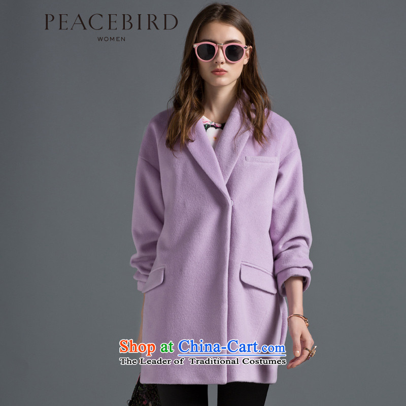- New shining peacebird women's health for winter new Lok shoulder coats A4AA44201 PURPLE?XL