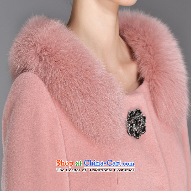 Fresh air in 2015 winter new woolen coat women can be shirked for Lotus Pink XXL, gross refreshing shopping on the Internet has been pressed.
