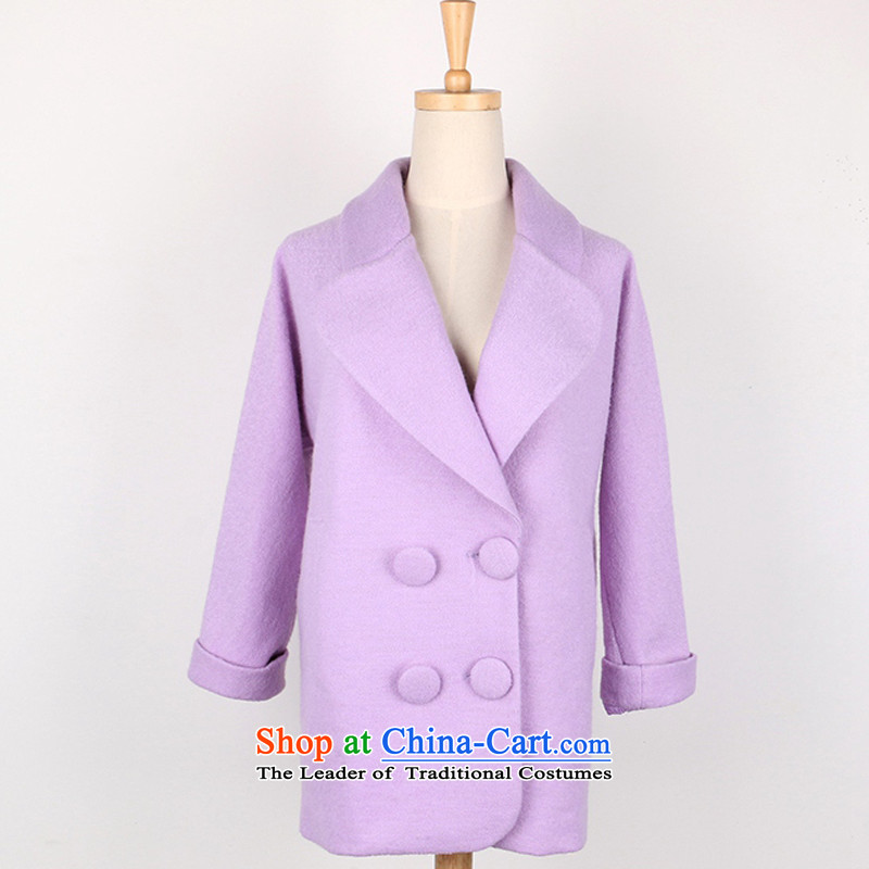  Load the autumn autumn and winter MRSOS load new Korean girl who decorated in double-long hair? a jacket coat female MY02 Purple M,MRSOS,,, shopping on the Internet