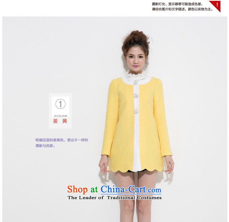 Athena Chu Jia Ni incolour new women's long college in the autumn and winter wind a wool coat 5143-1421078 turmeric M picture, prices, brand platters! The elections are supplied in the national character of distribution, so action, buy now enjoy more preferential! As soon as possible.