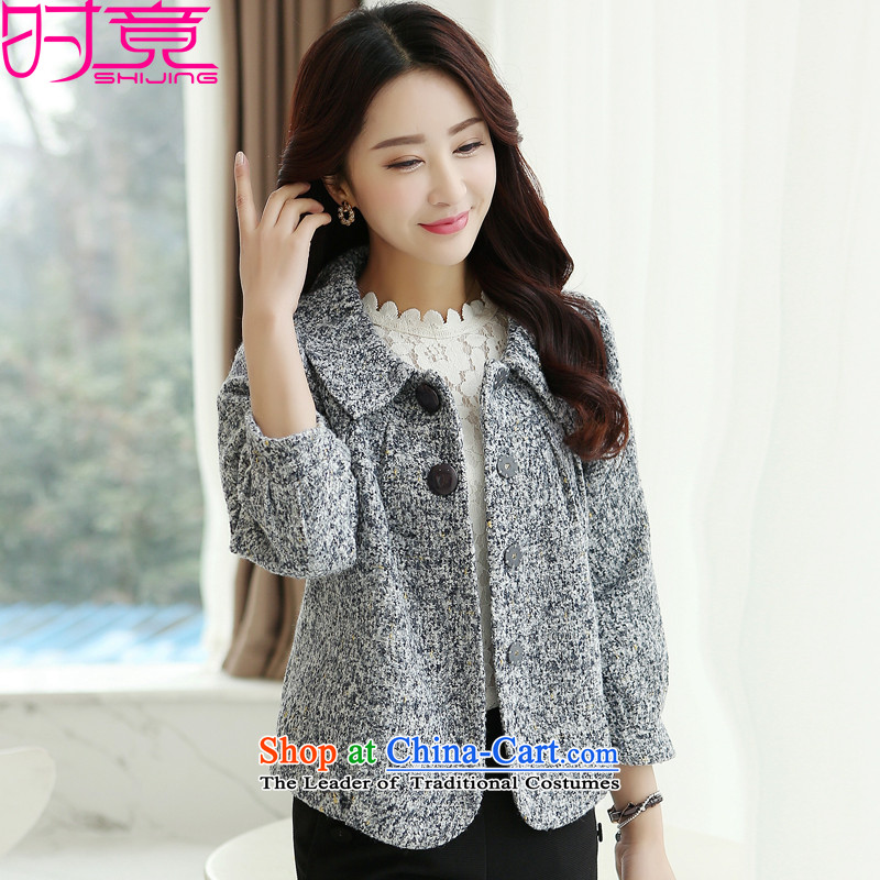  2015 winter clothes were new Korean modern small-quality culture W8801 gross? coats gray M