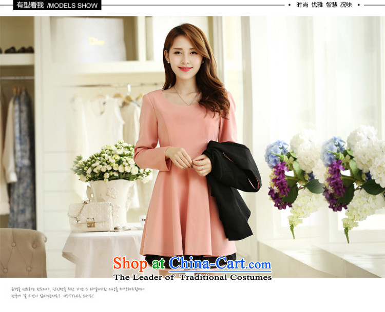 Be 2015 autumn morning new 2 catty to increase women's code thick mm long-sleeved gentlewoman Sau San video thin dresses pure colors with Lotus Pink dresses 5XL recommendations 180-200 catty picture, prices, brand platters! The elections are supplied in the national character of distribution, so action, buy now enjoy more preferential! As soon as possible.