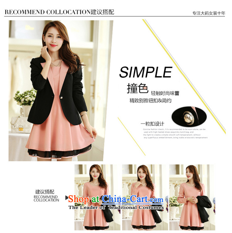 Morning to load the new 2015 Autumn Korean Version to increase women's burden of code 200 mm thick a grain shortage of detained plane collision lapel color graphics and skinny Sau San jacket black 4XL recommendations 165-180 catty picture, prices, brand platters! The elections are supplied in the national character of distribution, so action, buy now enjoy more preferential! As soon as possible.