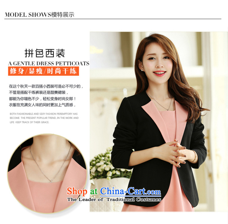 Morning to load the new 2015 Autumn Korean Version to increase women's burden of code 200 mm thick a grain shortage of detained plane collision lapel color graphics and skinny Sau San jacket black 4XL recommendations 165-180 catty picture, prices, brand platters! The elections are supplied in the national character of distribution, so action, buy now enjoy more preferential! As soon as possible.