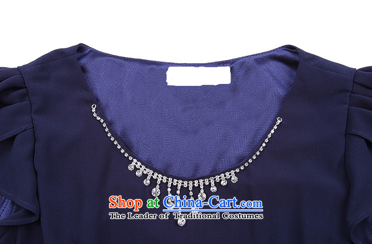 Ainu  2015 Summer new women's larger commuter temperament OL Blue Foutune of video thin A field chiffon dresses Summer  1376 Blue XL Photo, prices, brand platters! The elections are supplied in the national character of distribution, so action, buy now enjoy more preferential! As soon as possible.