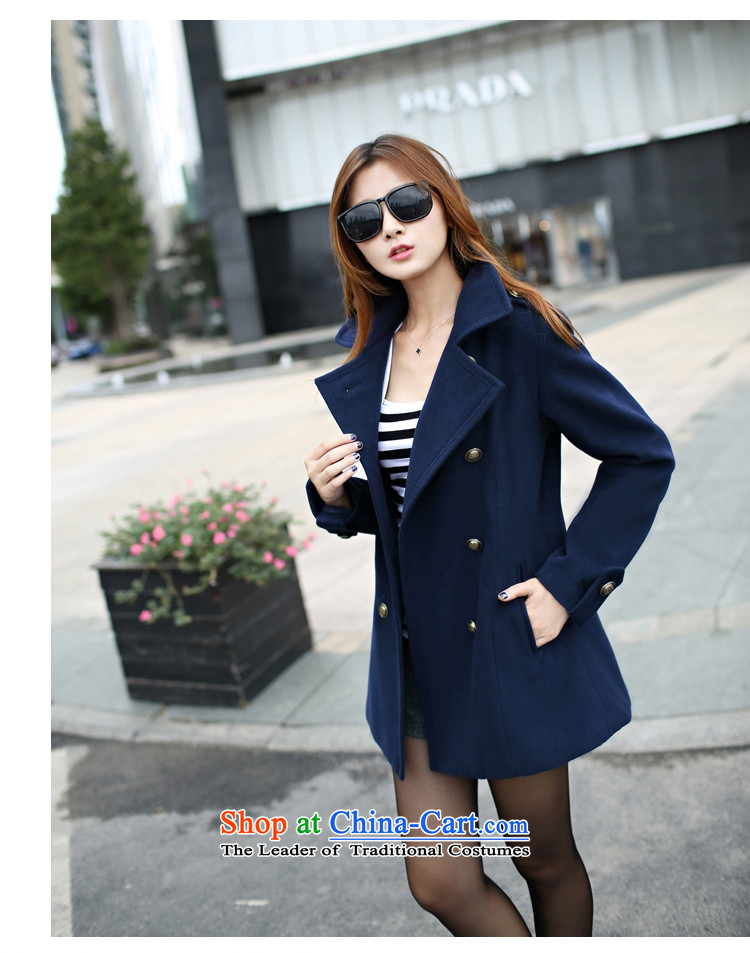 According to the 2014 days Ji-mi Autumn New Sau San temperament gross girls jacket? Long autumn jackets 1337 navy blue 1 XL Photo, prices, brand platters! The elections are supplied in the national character of distribution, so action, buy now enjoy more preferential! As soon as possible.
