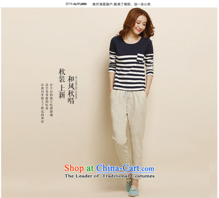 Morning to load the new 2015 Autumn Korean Version to increase women's code thick mm loose wild linen pants casual pants video thin Harun trousers cotton linen pants trousers Castor Denim blue 5XL( recommendations 170-185 catty) Picture, prices, brand platters! The elections are supplied in the national character of distribution, so action, buy now enjoy more preferential! As soon as possible.