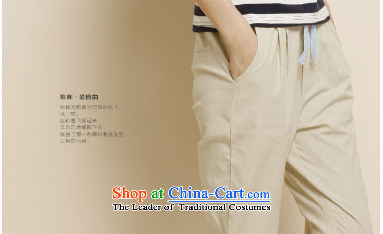 Morning to load the new 2015 Autumn Korean Version to increase women's code thick mm loose wild linen pants casual pants video thin Harun trousers cotton linen pants trousers Castor Denim blue 5XL( recommendations 170-185 catty) Picture, prices, brand platters! The elections are supplied in the national character of distribution, so action, buy now enjoy more preferential! As soon as possible.