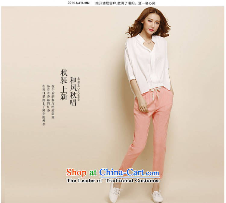 Morning to load the new 2015 Autumn Korean Version to increase women's code thick mm loose wild linen pants casual pants video thin Harun trousers cotton linen pants trousers Castor Denim blue 5XL( recommendations 170-185 catty) Picture, prices, brand platters! The elections are supplied in the national character of distribution, so action, buy now enjoy more preferential! As soon as possible.