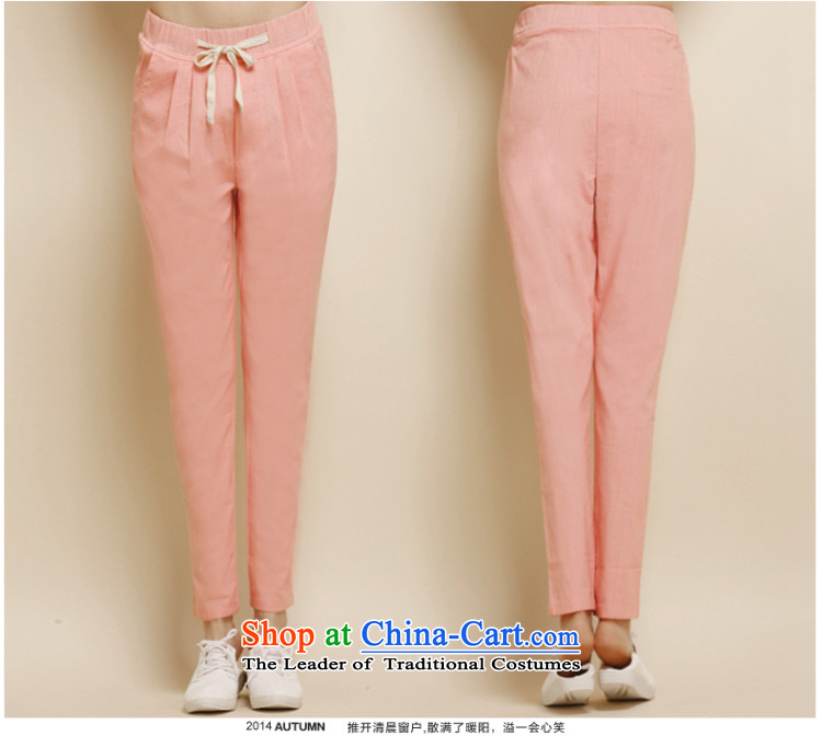 Morning to load the new 2015 Autumn Korean Version to increase women's code thick mm loose wild linen pants casual pants video thin Harun trousers cotton linen pants trousers Castor Denim blue 5XL( recommendations 170-185 catty) Picture, prices, brand platters! The elections are supplied in the national character of distribution, so action, buy now enjoy more preferential! As soon as possible.