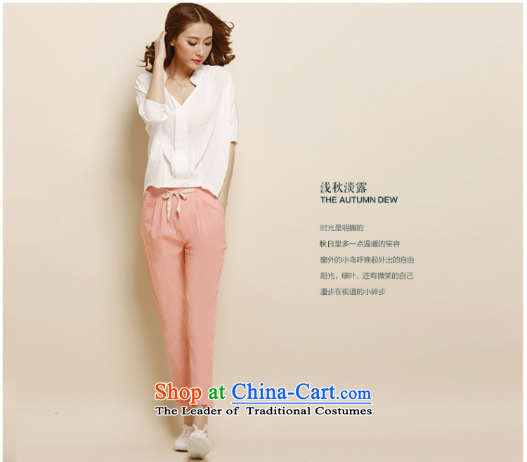 Morning to load the new 2015 Autumn Korean Version to increase women's code thick mm loose wild linen pants casual pants video thin Harun trousers cotton linen pants trousers Castor Denim blue 5XL( recommendations 170-185 catty) Picture, prices, brand platters! The elections are supplied in the national character of distribution, so action, buy now enjoy more preferential! As soon as possible.