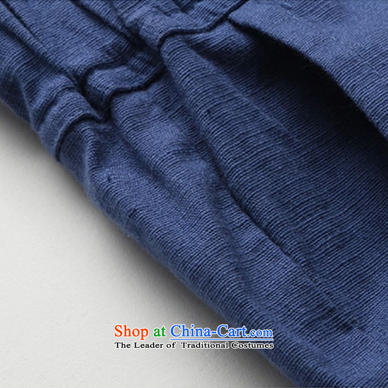 Morning to load the new 2015 Autumn Korean Version to increase women's code thick mm loose wild linen pants casual pants video thin Harun trousers cotton linen pants trousers Castor Denim blue 5XL( recommendations 170-185) morning to , , , catty shopping on the Internet