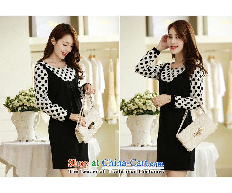 Sophie sponsors to increase women's thick MM2015 codes fall for women new Korean female wave point long-sleeved dresses 2684 Black XXXL picture, prices, brand platters! The elections are supplied in the national character of distribution, so action, buy now enjoy more preferential! As soon as possible.