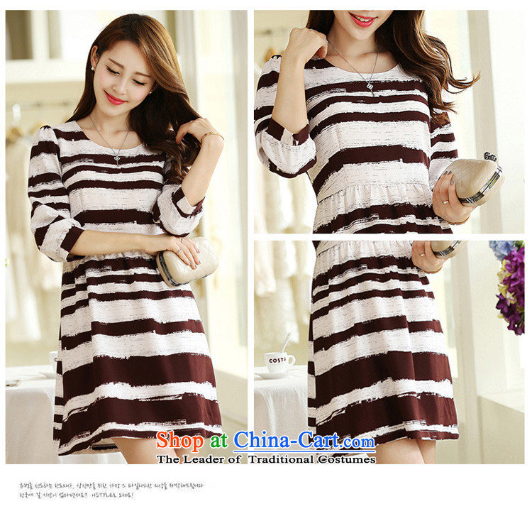 In the autumn of 2015, Sophie female new Korean Edition to increase the number of women with thick MM thin stripes graphics stylish long-sleeved dresses, 2,668 female picture color pictures, prices, XL brand platters! The elections are supplied in the national character of distribution, so action, buy now enjoy more preferential! As soon as possible.