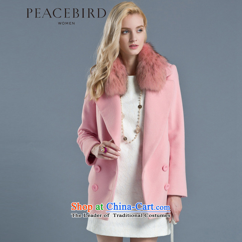 - New shining peacebird women's health lapel coats A4AA44280 pinkXL