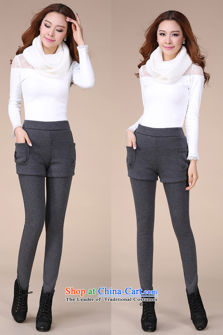 Rui Mei to thick, Hin thin xl women 2105 winter clothing new leave two Sau San plus lint-free warm casual pants, forming the trousers F025 XL(120 black catty -130 catty to pass through pictures), prices, brand platters! The elections are supplied in the national character of distribution, so action, buy now enjoy more preferential! As soon as possible.