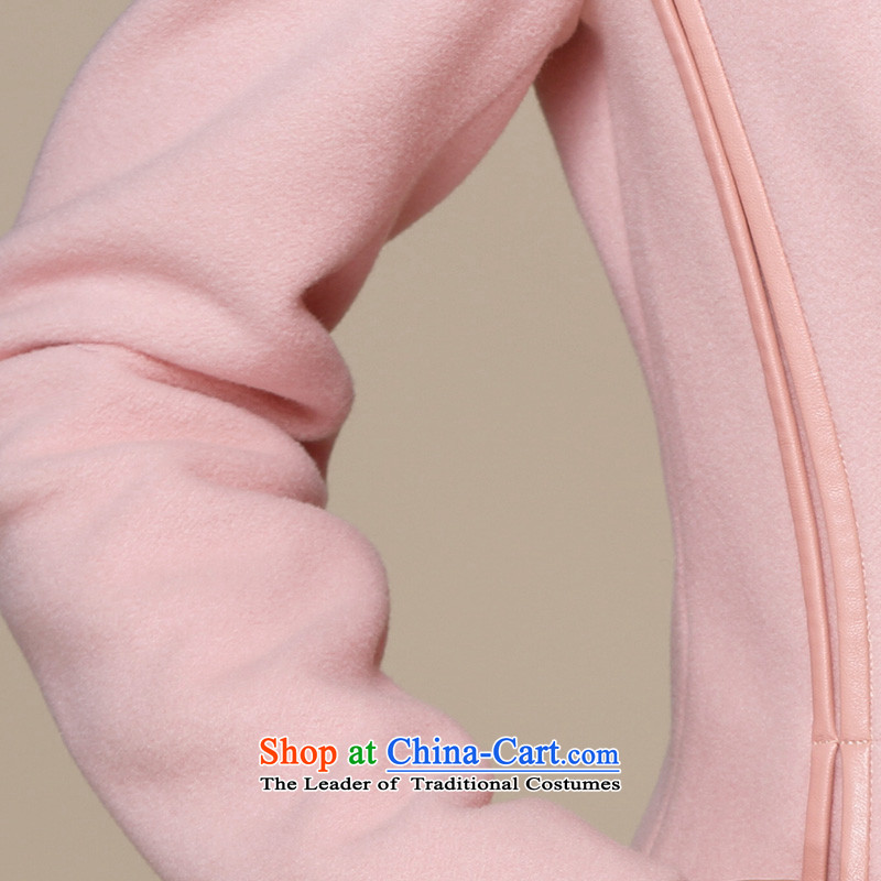 The poem Lin autumn LUXLEAD new products billowy flounces splice video thin hair? QCO1141045 jacket coat temperament and pink , L4-rim (LUXLEAD poem) , , , shopping on the Internet