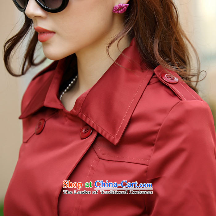 Replace the Spring and Autumn period the new 2015 sister mm thick to xl wind jacket in long thin thick MM Sau San video larger windbreaker female double-jacket red L recommendations 90-120 catty picture, prices, brand platters! The elections are supplied in the national character of distribution, so action, buy now enjoy more preferential! As soon as possible.