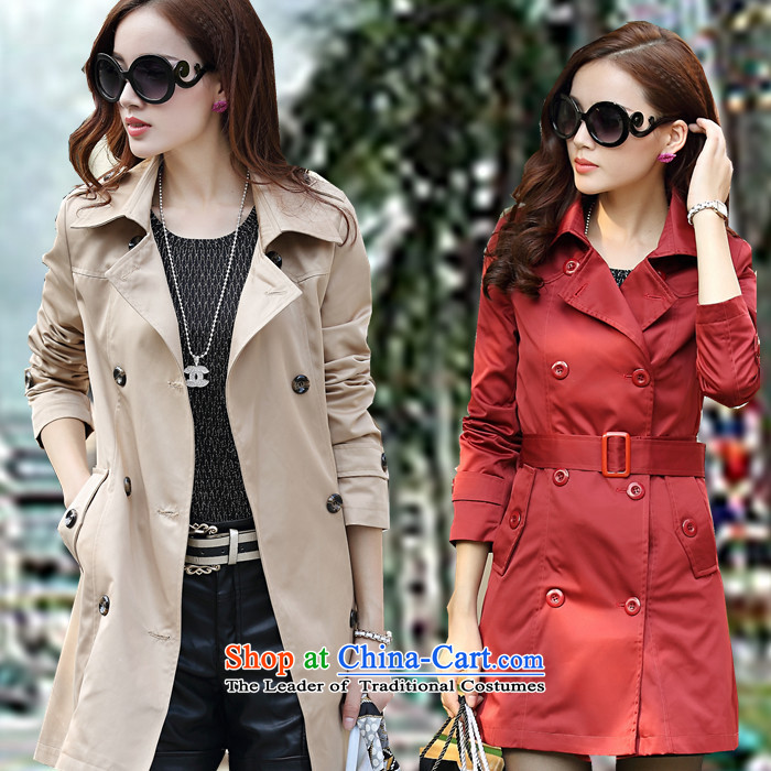 Replace the Spring and Autumn period the new 2015 sister mm thick to xl wind jacket in long thin thick MM Sau San video larger windbreaker female double-jacket red L recommendations 90-120 catty picture, prices, brand platters! The elections are supplied in the national character of distribution, so action, buy now enjoy more preferential! As soon as possible.