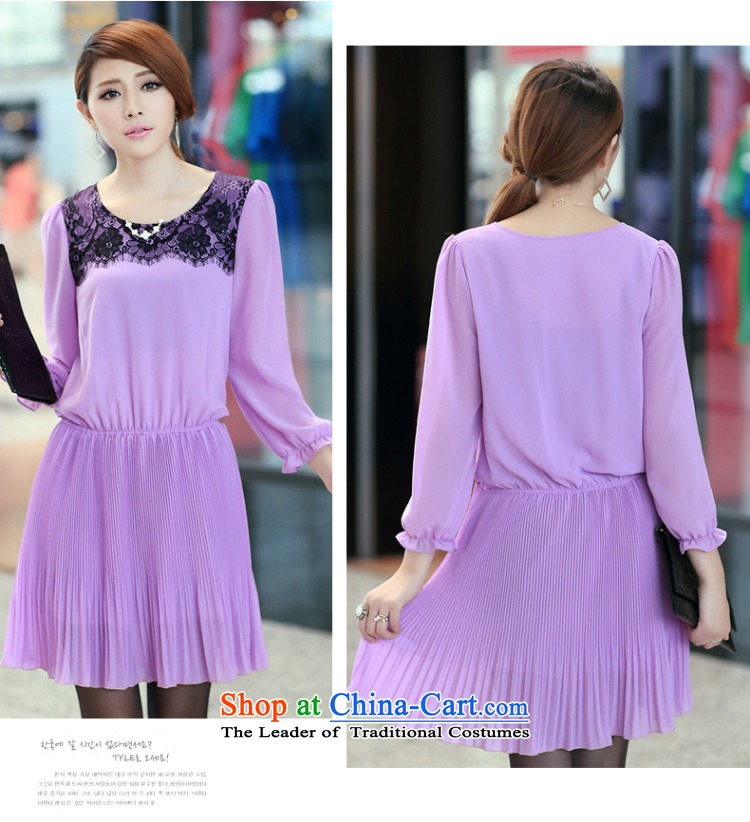 So clearly to xl female thick mm2014 early autumn replacing Korean thick sister lace video thin long-sleeved like Susy Nagle dresses S2643 elegant purple XL Photo, prices, brand platters! The elections are supplied in the national character of distribution, so action, buy now enjoy more preferential! As soon as possible.