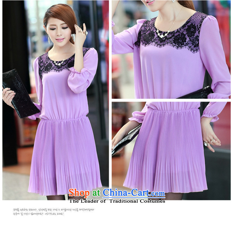 So clearly to xl female thick mm2014 early autumn replacing Korean thick sister lace video thin long-sleeved like Susy Nagle dresses S2643 elegant purple XL Photo, prices, brand platters! The elections are supplied in the national character of distribution, so action, buy now enjoy more preferential! As soon as possible.