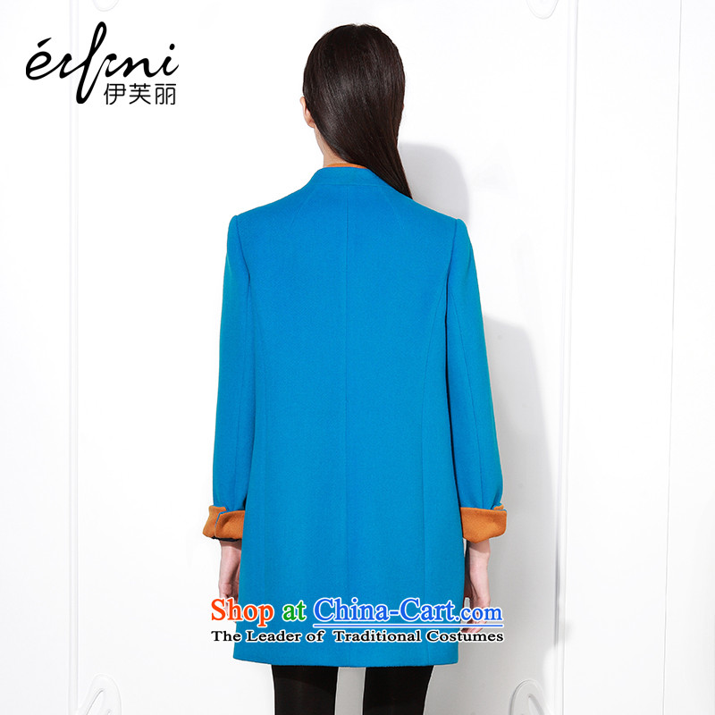 Of the 2015 Winter New Lai in long position female wool coat female gross?? jacket female Korean 6480847218 Peacock Blue , L, Evelyn eifini lai () , , , shopping on the Internet
