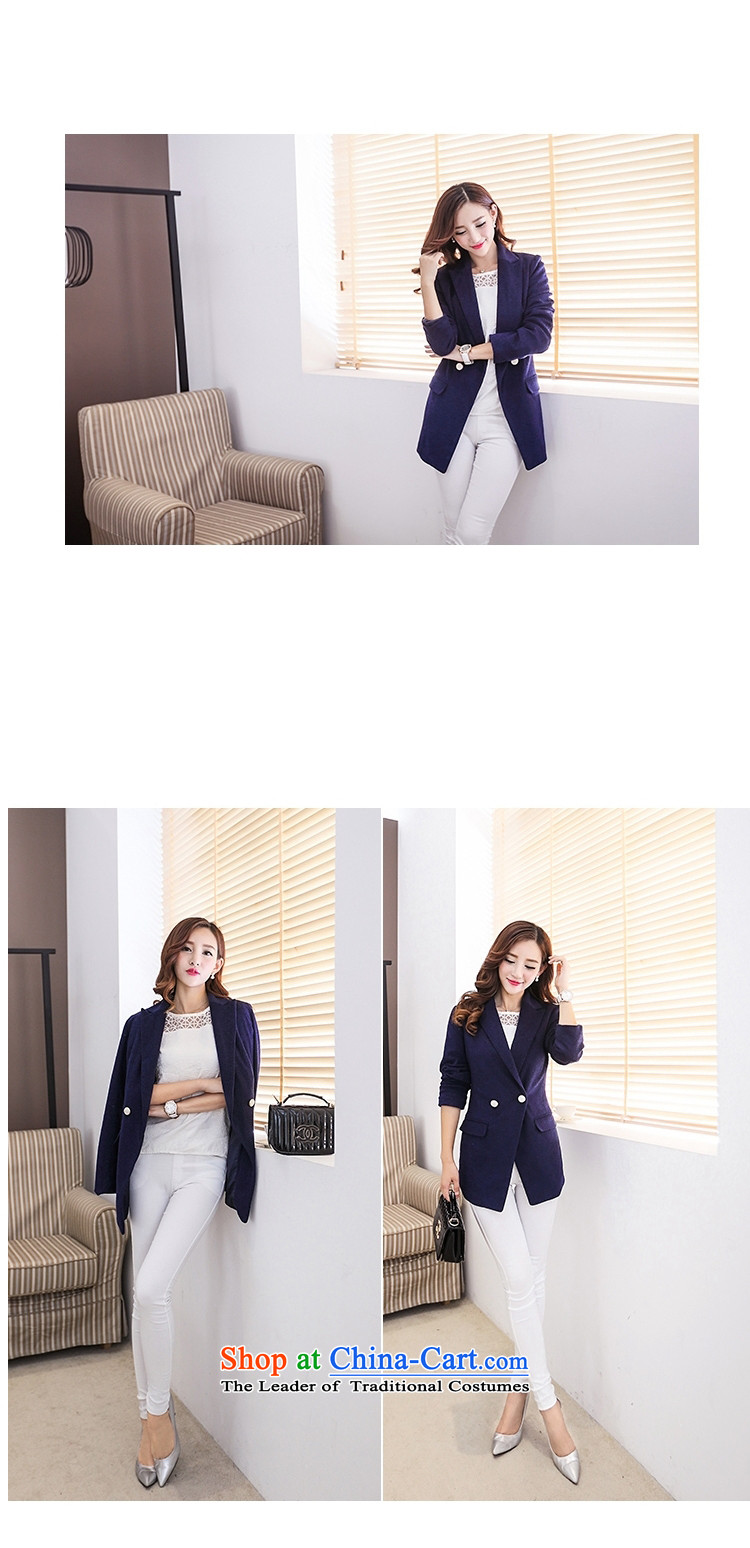 According to the 2014 days Ji-mi autumn new products in Korean sweet Sau San long gross?? jacket coat female stylish 8883 navy blue M picture, prices, brand platters! The elections are supplied in the national character of distribution, so action, buy now enjoy more preferential! As soon as possible.