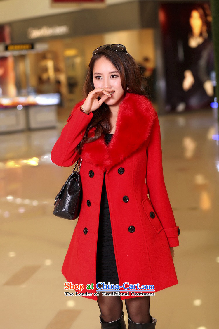 The United States and the spring 2015 Li won the new version in the double-long nagymaros collar thick hair? 918 female red XXXL jacket picture, prices, brand platters! The elections are supplied in the national character of distribution, so action, buy now enjoy more preferential! As soon as possible.