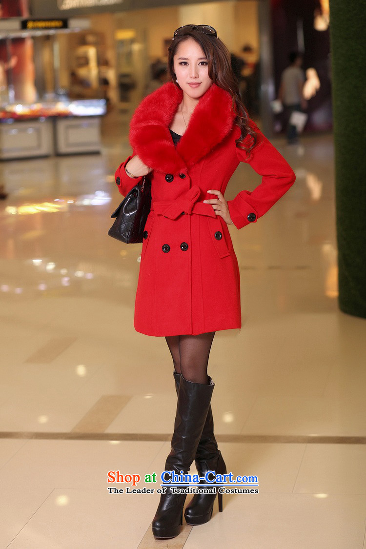 The United States and the spring 2015 Li won the new version in the double-long nagymaros collar thick hair? 918 female red XXXL jacket picture, prices, brand platters! The elections are supplied in the national character of distribution, so action, buy now enjoy more preferential! As soon as possible.