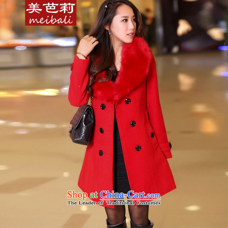 The United States and the spring 2015 Li won the new version in the double-long nagymaros collar thick hair? 918 female red XXXL, jackets and Li (MEIBALI MI) , , , shopping on the Internet
