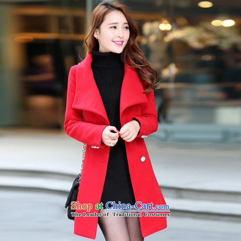 The Star Ni gross? 2015 autumn and winter coats female Korean red cloak? female breast gross in long a wool coat? m white jacket , M, The Star Ni , , , shopping on the Internet