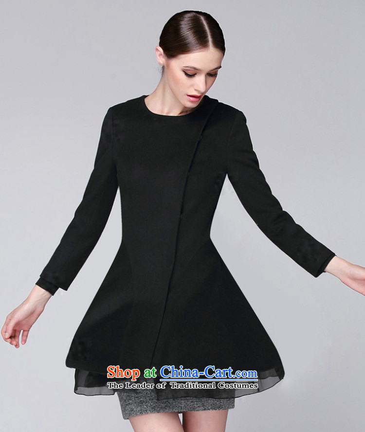 Zk Women 2015 autumn and winter new gross? coats that long long-sleeved jacket is dark hair clip black S picture, prices, brand platters! The elections are supplied in the national character of distribution, so action, buy now enjoy more preferential! As soon as possible.