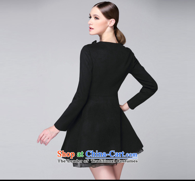 Zk Women 2015 autumn and winter new gross? coats that long long-sleeved jacket is dark hair clip black S picture, prices, brand platters! The elections are supplied in the national character of distribution, so action, buy now enjoy more preferential! As soon as possible.