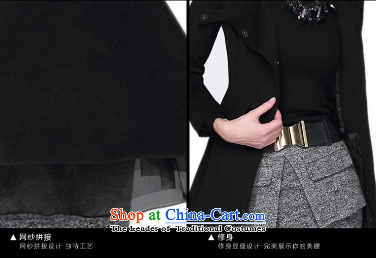 Zk Women 2015 autumn and winter new gross? coats that long long-sleeved jacket is dark hair clip black S picture, prices, brand platters! The elections are supplied in the national character of distribution, so action, buy now enjoy more preferential! As soon as possible.