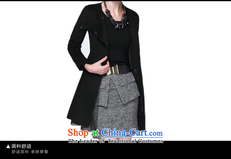 Zk Women 2015 autumn and winter new gross? coats that long long-sleeved jacket is dark hair clip black S picture, prices, brand platters! The elections are supplied in the national character of distribution, so action, buy now enjoy more preferential! As soon as possible.