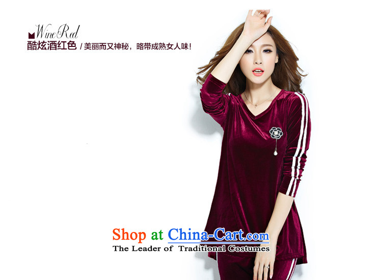 Szili Clinton xl new kit female 2015 autumn and winter fat mm to xlarge loose velvet kit sports and leisure two kits trousers 200 catties wine red XXXXL picture, prices, brand platters! The elections are supplied in the national character of distribution, so action, buy now enjoy more preferential! As soon as possible.