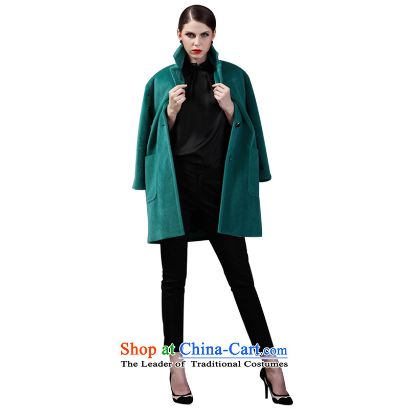 Marguerite Hsichih maxchic 2015 Ms. autumn and winter in long-sleeved long stingrays, lint-free material flocking wool coat female jacket? 12,832 accounts green , L, Princess (maxchic Hsichih shopping on the Internet has been pressed.)