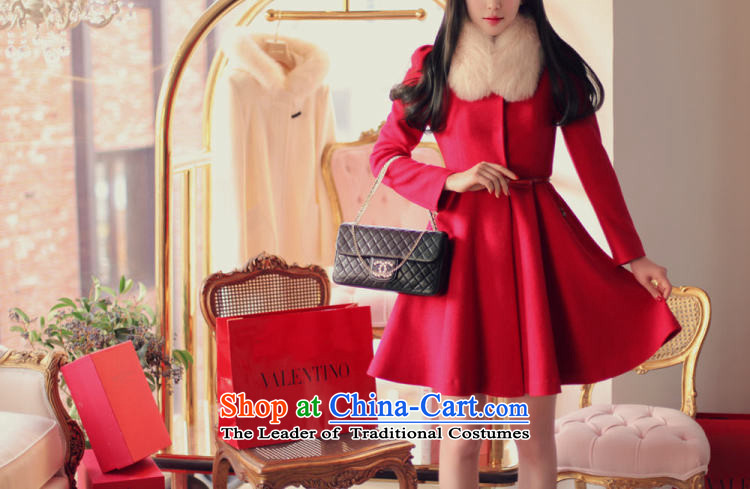 However beautiful autumn and winter 2015 new gross coats red white hair? Neck Jacket/Korean version of Princess RED M pictures skirts, prices, brand platters! The elections are supplied in the national character of distribution, so action, buy now enjoy more preferential! As soon as possible.