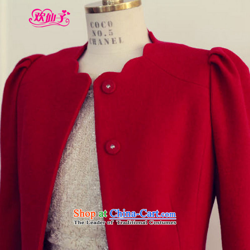 However beautiful autumn and winter 2015 new gross coats red white hair? Neck Jacket/Korean version of Red M, princess skirt however beautiful shopping on the Internet has been pressed.