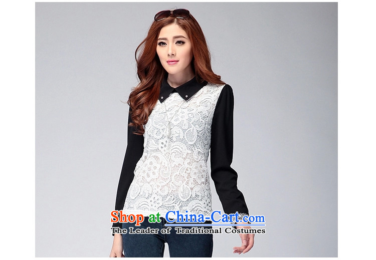 So clearly to xl female thick mm autumn 2014 new boxed lapel of long-sleeved shirt stitching lace shirt video picture color 3XL thin 6133 picture, prices, brand platters! The elections are supplied in the national character of distribution, so action, buy now enjoy more preferential! As soon as possible.