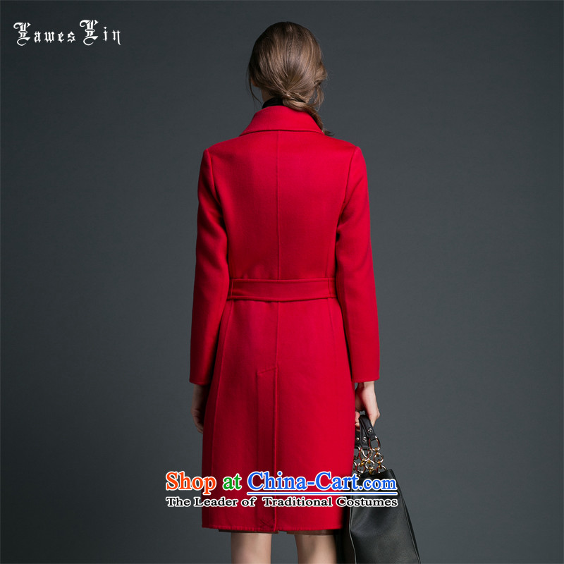 Laweslin Levitte Silin 2015 autumn and winter New Pure cashmere overcoat manual two-sided female hair? jacket temperament high-end long, elegant red cloak s,laweslin,,, shopping on the Internet